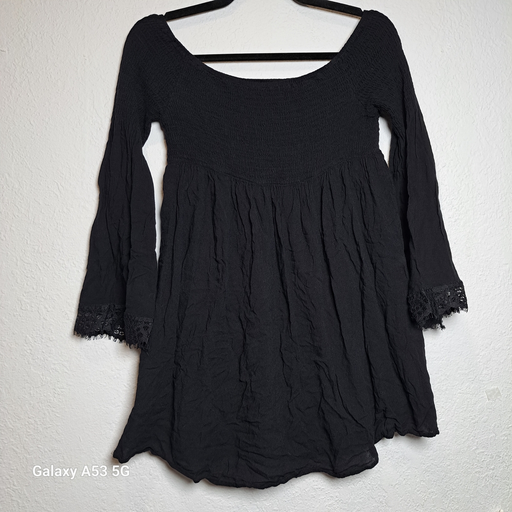 Flying Tomato Black Rayon Dress